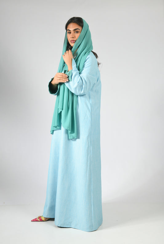 Cloud Reversible Abaya - Blue & Turquoise