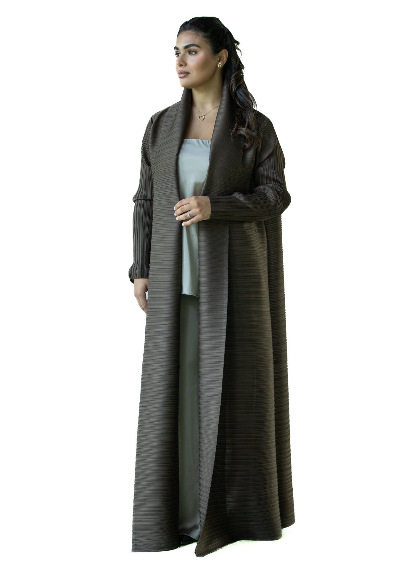 Brown maxi kimono robe