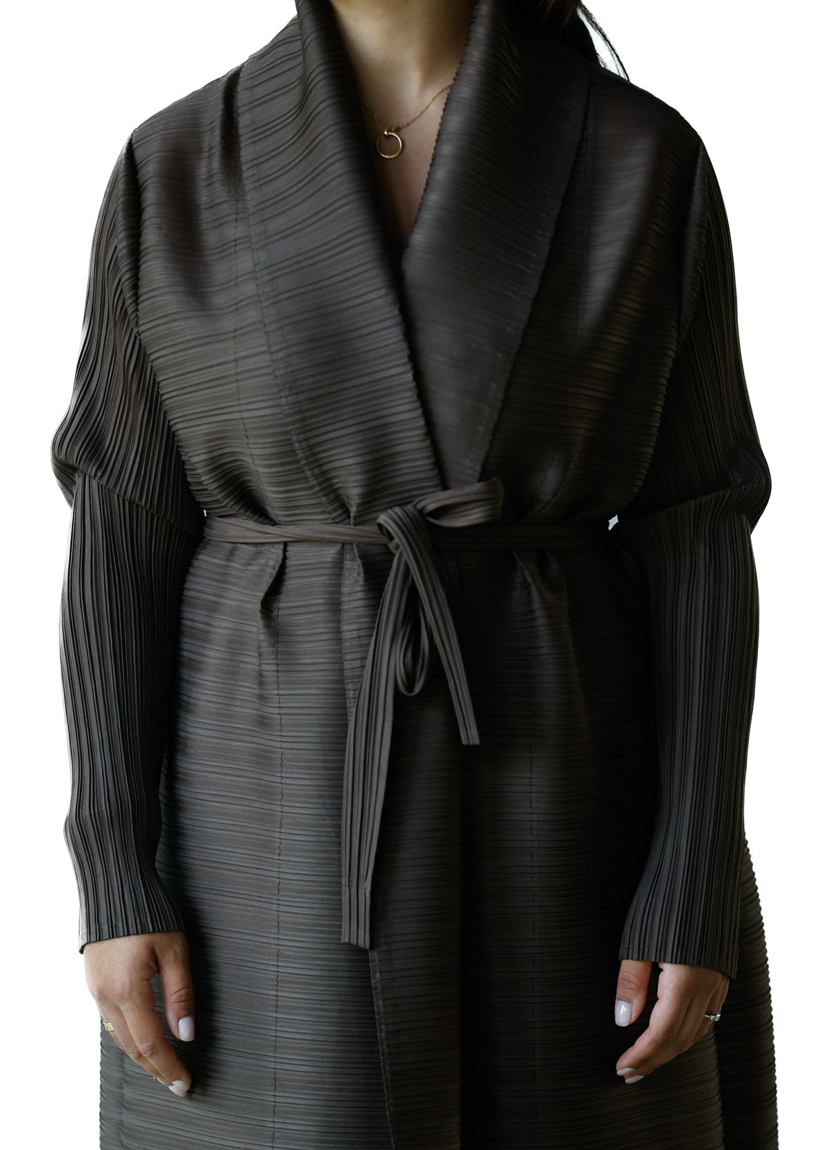 Brown maxi kimono robe