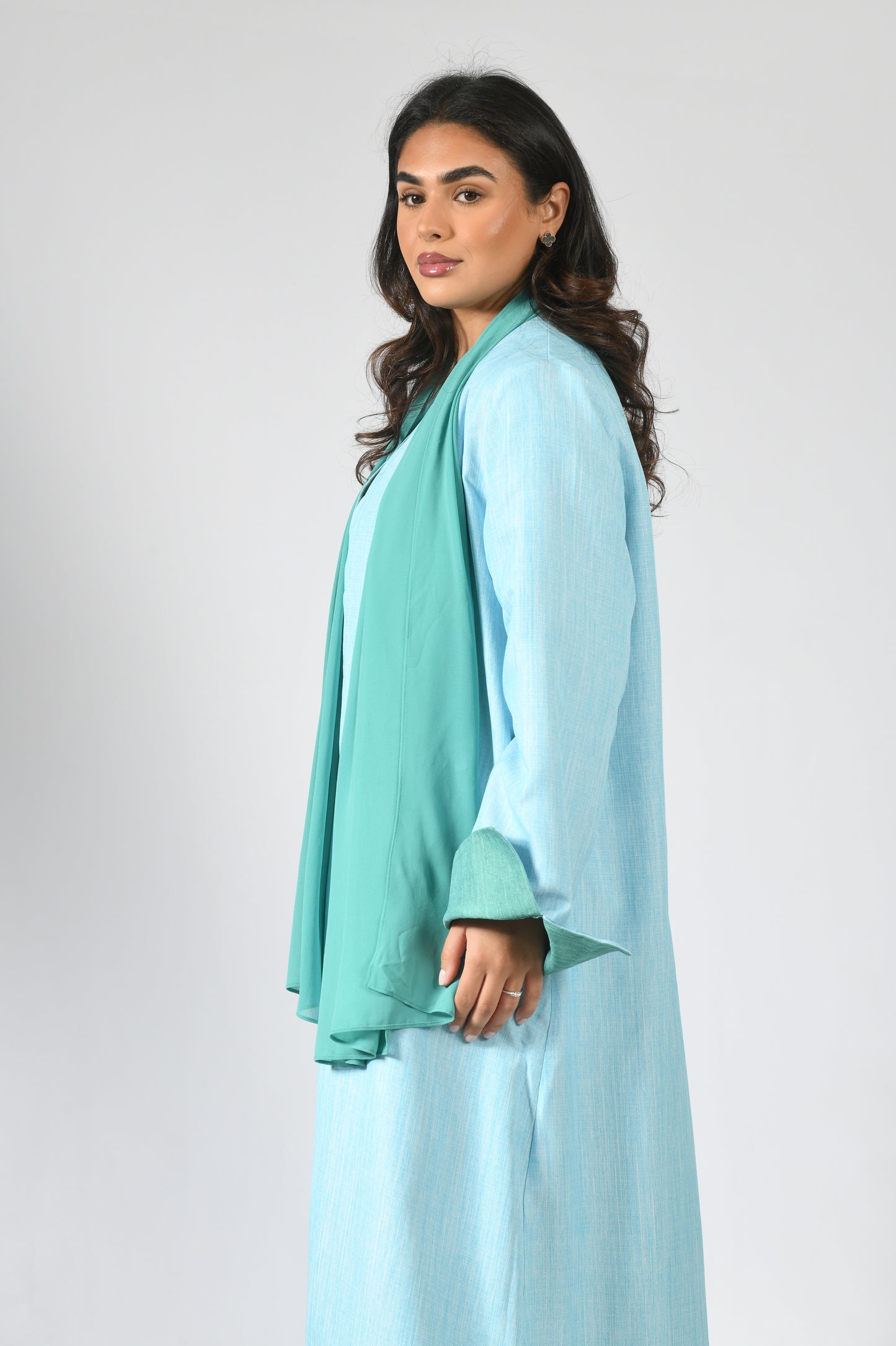 Cloud Reversible Abaya - Blue & Turquoise
