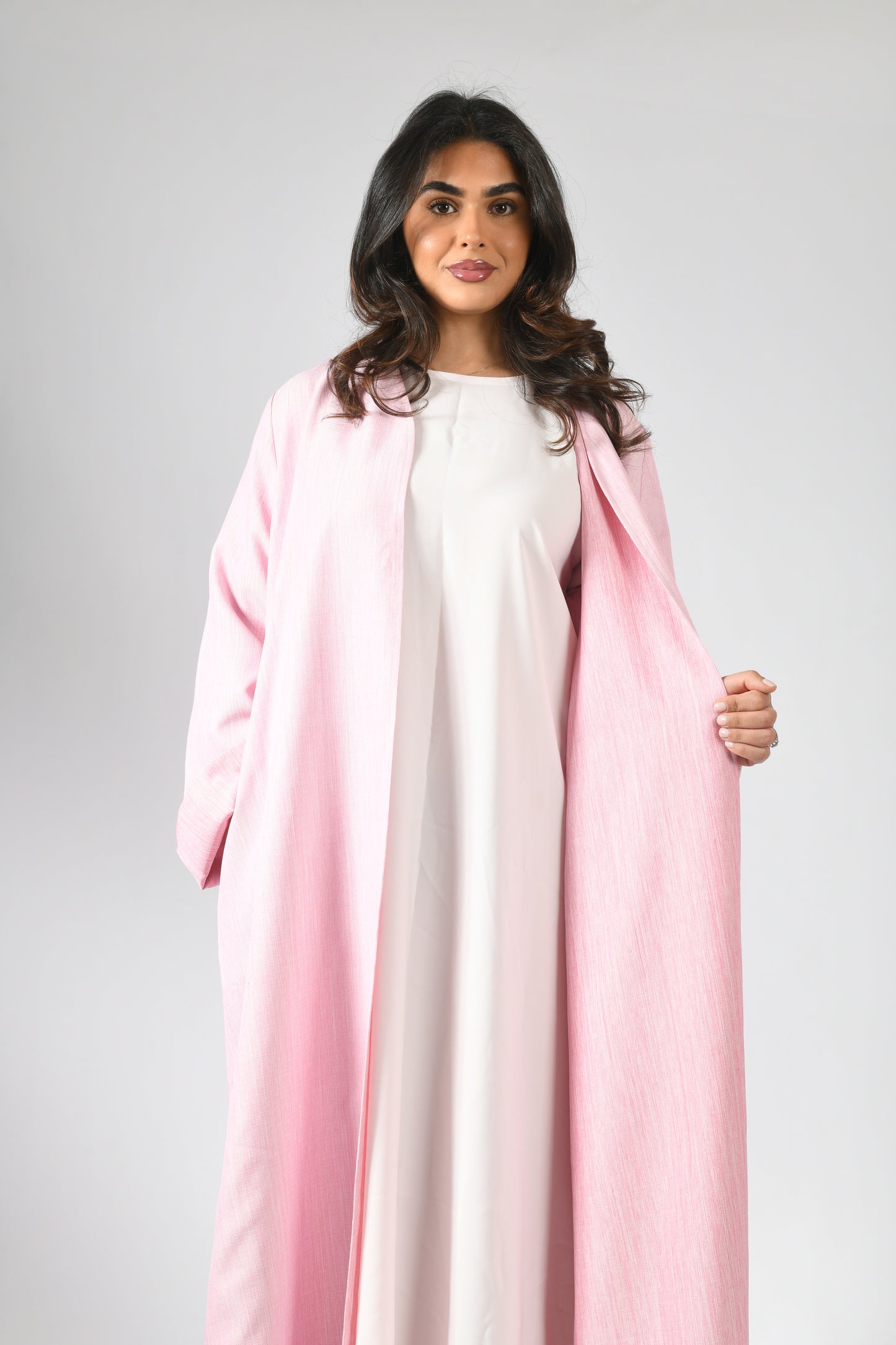 Cloud Reversible Abaya - Pink