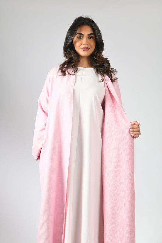 Cloud Reversible Abaya - Pink