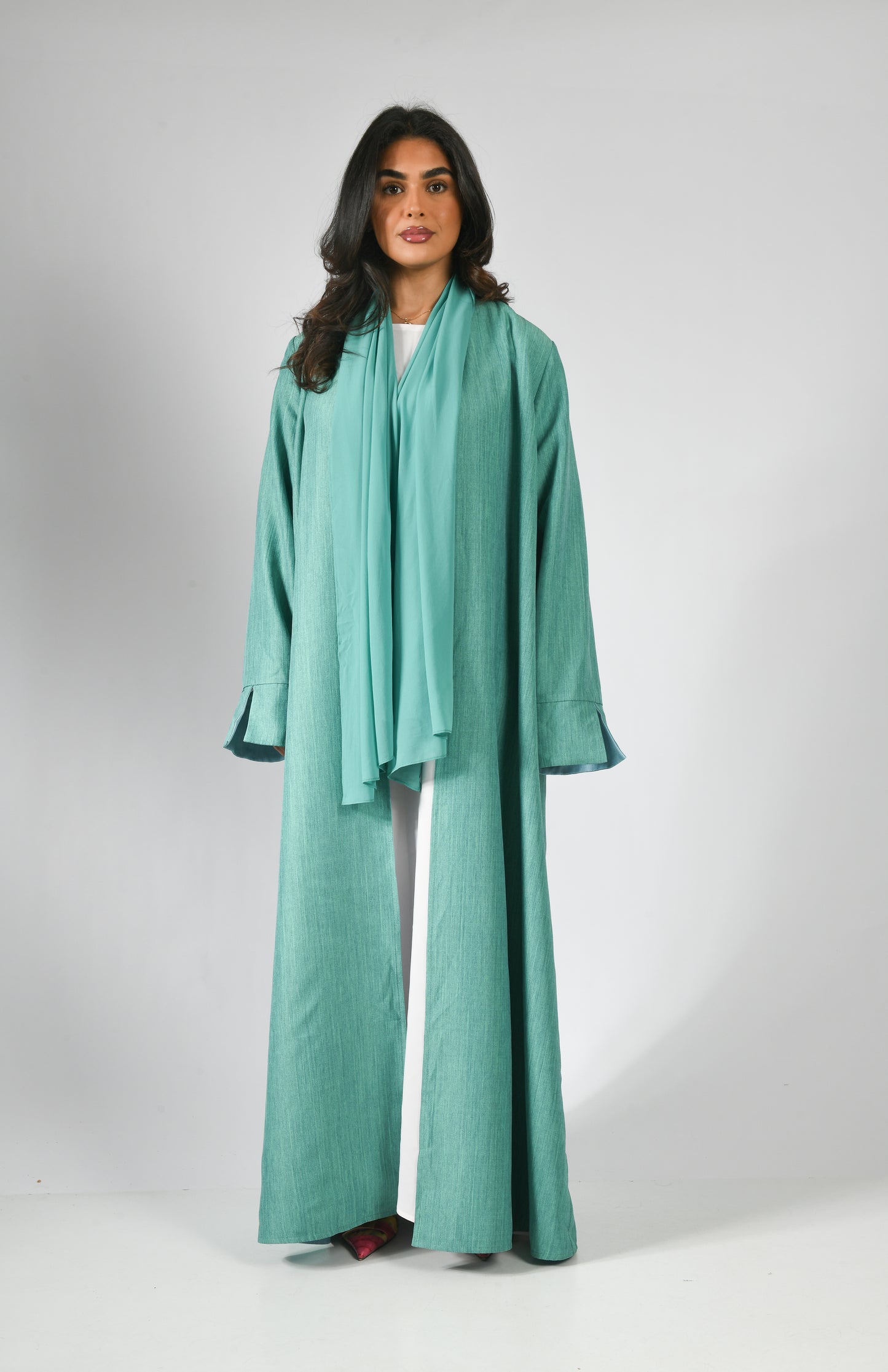 Cloud Reversible Abaya - Blue & Turquoise