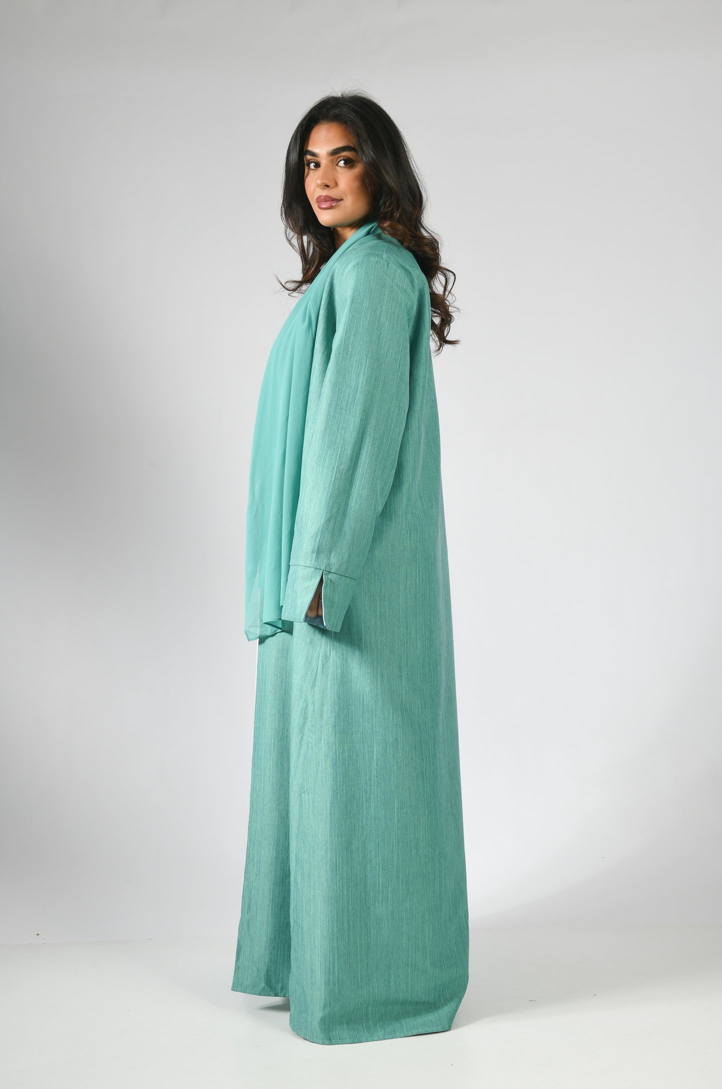Cloud Reversible Abaya - Blue & Turquoise