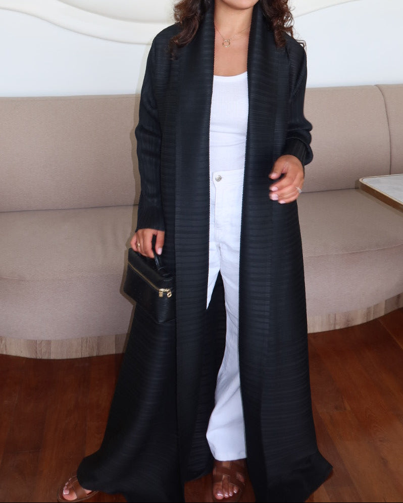 Black maxi kimono robe