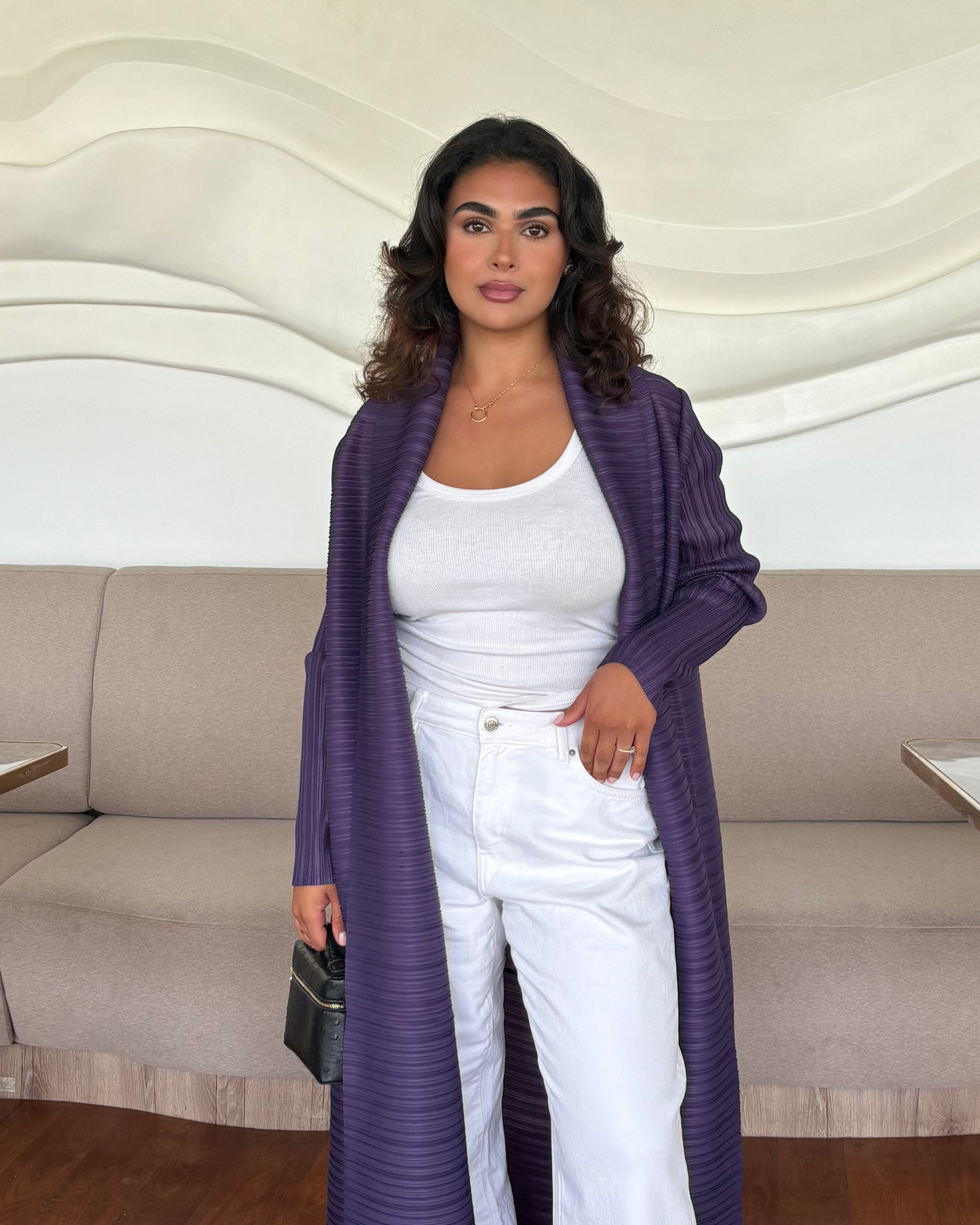 Purple maxi kimono robe