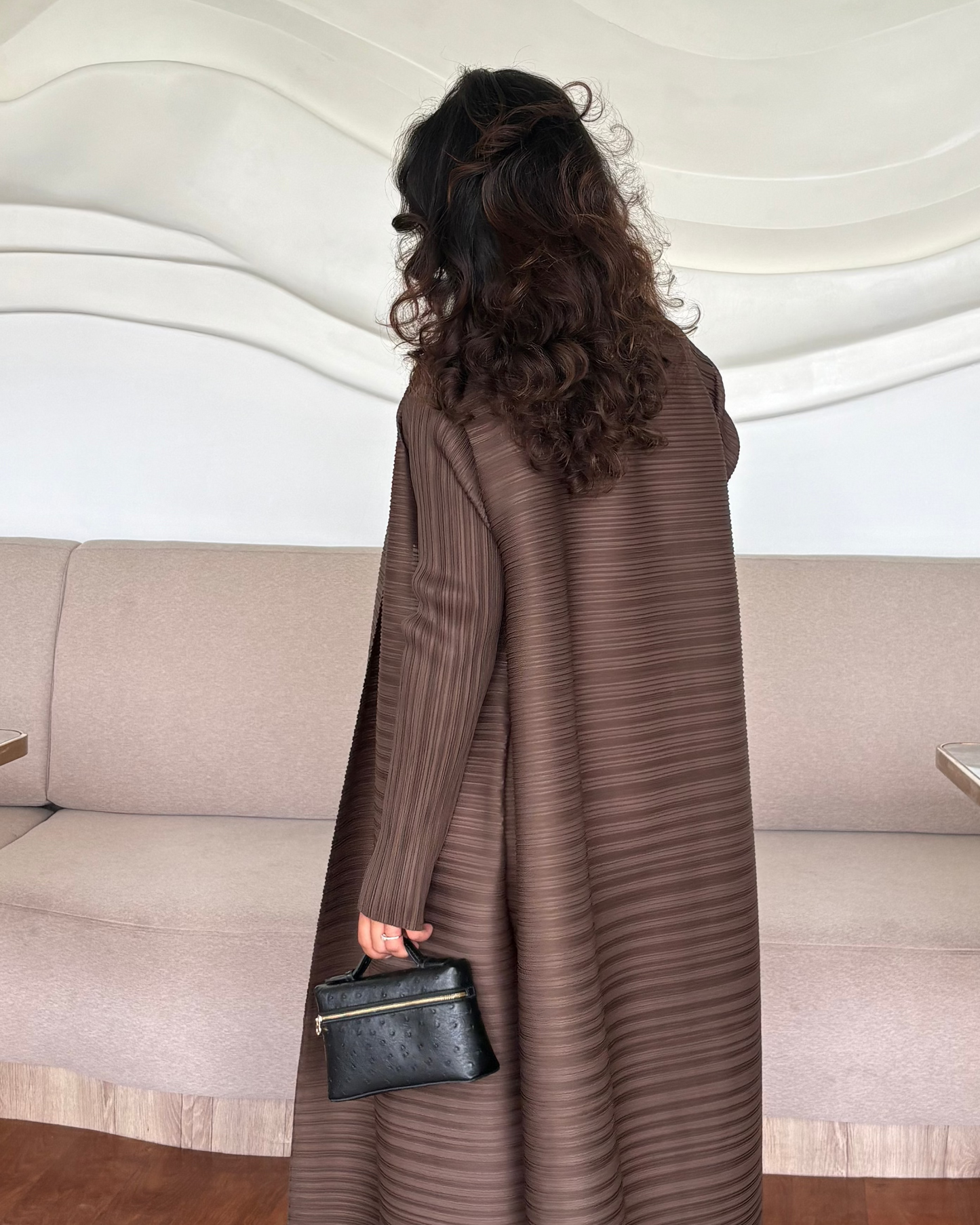 Brown maxi kimono robe