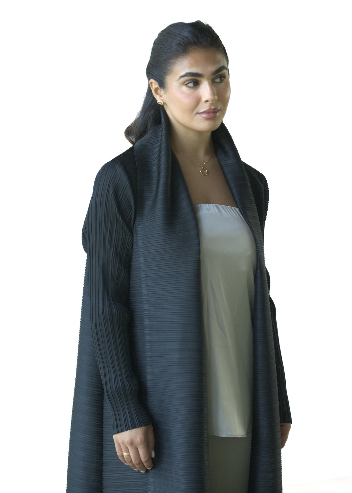Black maxi kimono robe