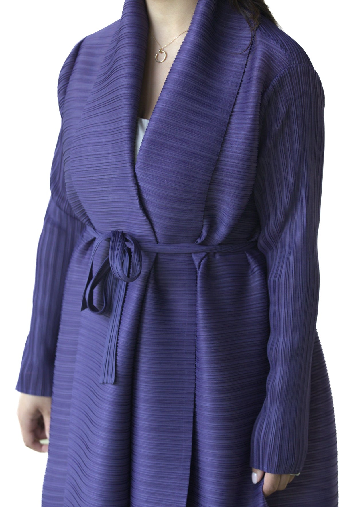 Purple maxi kimono robe