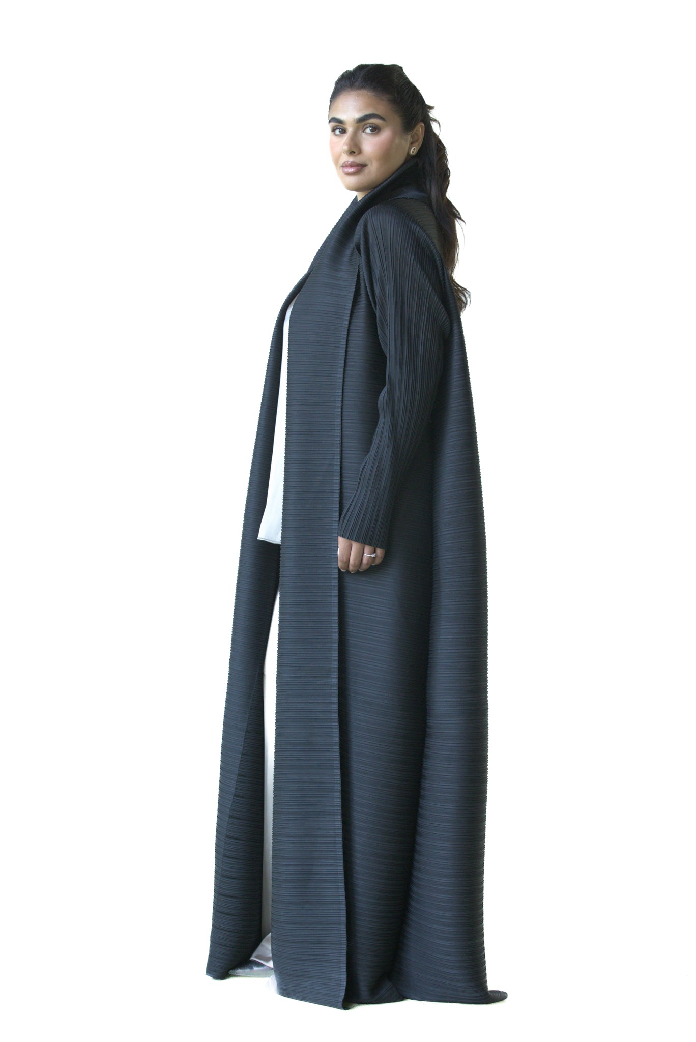 Black maxi kimono robe